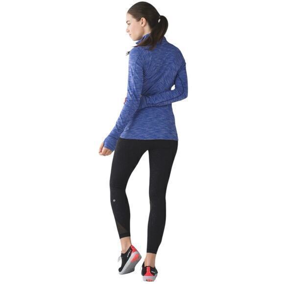 Lululemon Kanto Catch Me 1/2 Zip Heathered Sapphire Blue Size 8 - Picture 6 of 16